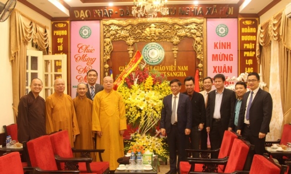 Giám đốc Công an Hà Nội thăm, chúc Tết Trung ương Giáo hội Phật giáo Việt Nam
