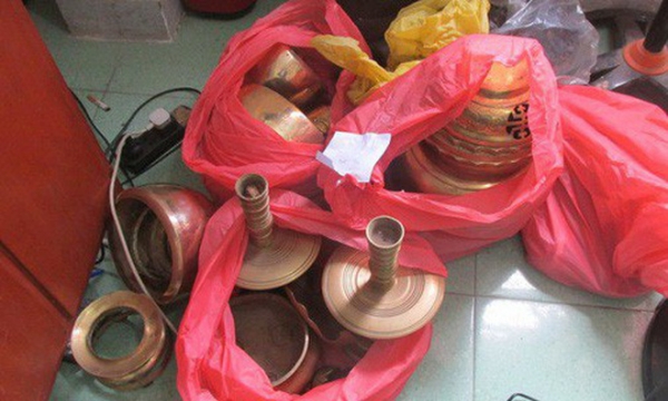 CATP Quảng Ngãi bắt nhóm đối tượng chuyên trộm đồ tại các nhà chùa