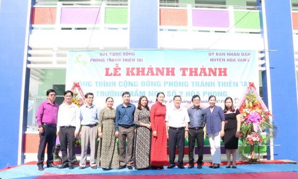 Lễ khánh thành công trình Cộng đồng phòng tránh thiên tai Trường Mầm non số 2 Hòa Phong