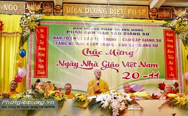 Tp.HCM: Ban Hoằng pháp T.Ư mừng ngày Nhà giáo Việt Nam 20/11