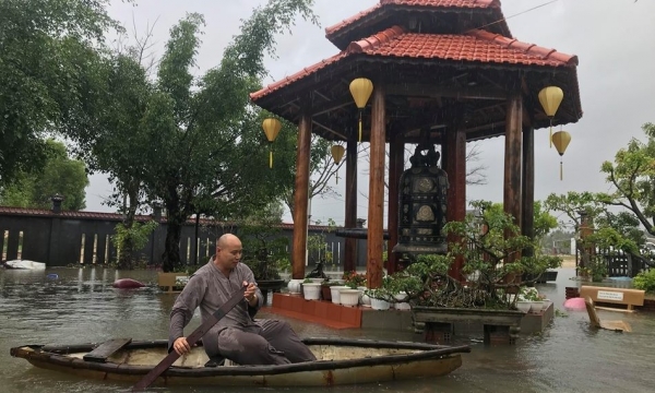 Quảng Nam: Nhiều chùa ngập lụt do mưa lũ