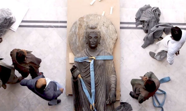 Tượng Phật cổ đại 2000 tuổi từ Pakistan được triển lãm tại Thụy Sĩ