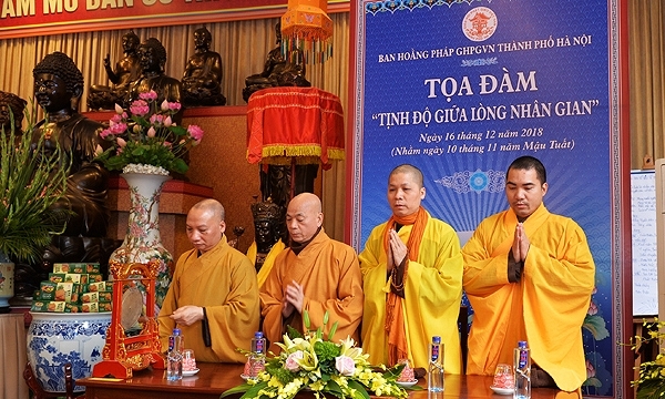 Tọa đàm Tịnh độ thu hút 36 đạo tràng và hàng nghìn Phật tử tại Hà Nội