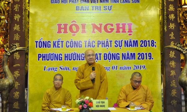 Ban Trị sự Phật giáo tỉnh Lạng Sơn tổng kết công tác Phật sự năm 2018