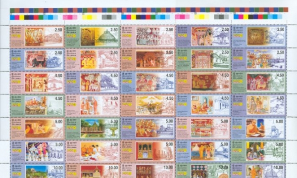 Bộ tem kỷ lục 50 mẫu về lịch sử Phật giáo Sri Lanka 2006