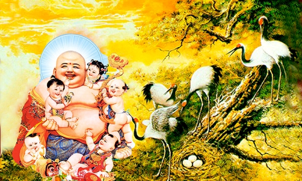 Ý nghĩa hình tượng đức Phật Di-lặc và sáu đứa trẻ