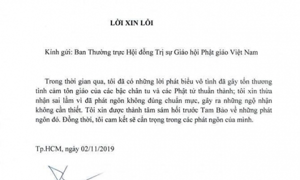 TS Dương Ngọc Dũng gửi lời xin lỗi tới TƯ GHPGVN