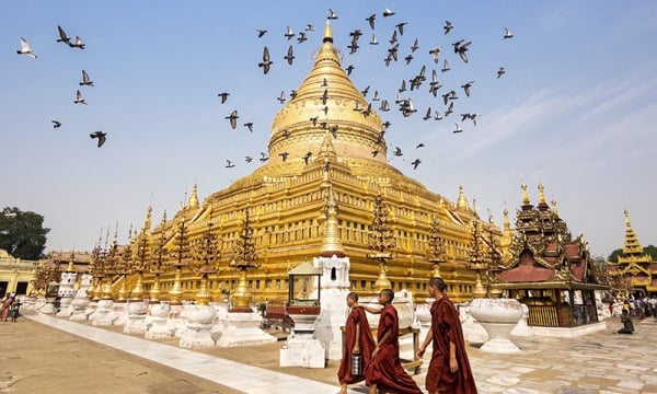 Ngôi chùa dát vàng đầu tiên tại Myanmar