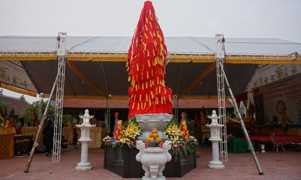 Trang nghiêm đại lễ an vị tôn tượng Bồ Tát Quán Thế Âm tại chùa Phúc Linh tỉnh Hải Dương