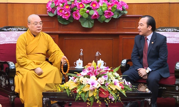 Giáo hội Phật giáo Việt Nam chúc Tết UBTƯ MTTQ Việt Nam