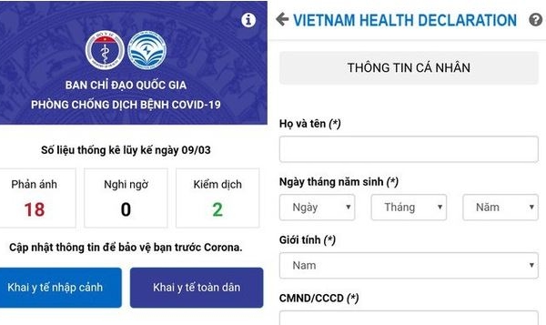 Ứng dụng 'Sức khỏe Việt Nam' hỗ trợ phòng chống dịch bệnh do nCoV