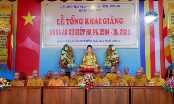 1.000 tăng ni tham dự khóa An cư Kiết hạ Phật lịch 2564 tại Long An