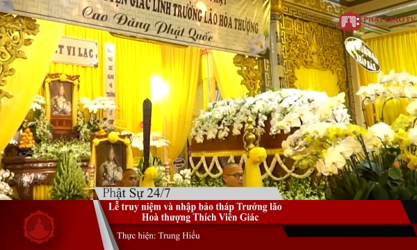 Bản tin Phật sự ngày 27/10: Lễ truy niệm và nhập bảo tháp Trưởng lão Hoà thượng Thích Viên Giác