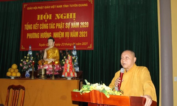 Hội nghị Tổng kết Công tác Phật sự năm 2020 của BTS GHPGVN Tỉnh Tuyên Quang
