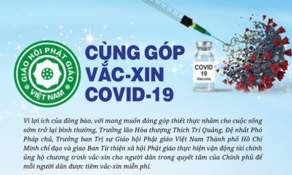 Phật giáo TP.HCM kêu gọi Tăng Ni, Phật tử tham gia góp vắc-xin Covid-19
