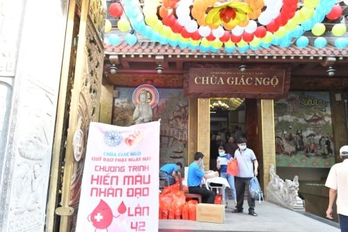 Chương trình Hiến máu nhân đạo lần thứ 42 tại chùa Giác Ngộ
