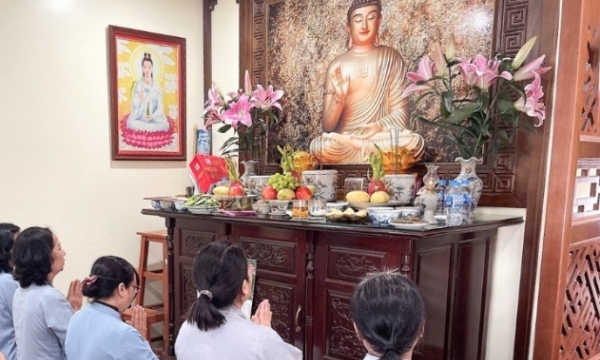 Phật tử chùa Ba Vàng tu tập cảm niệm tri ân ngày đức Phật xuất gia