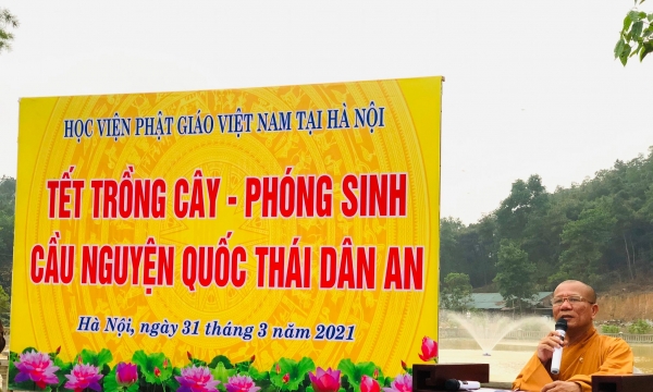 Học viện Phật giáo Việt Nam hưởng ứng sáng kiến trồng 1 tỷ cây xanh