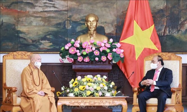 Chủ tịch nước Nguyễn Xuân Phúc tiếp đoàn Lãnh đạo GHPGVN