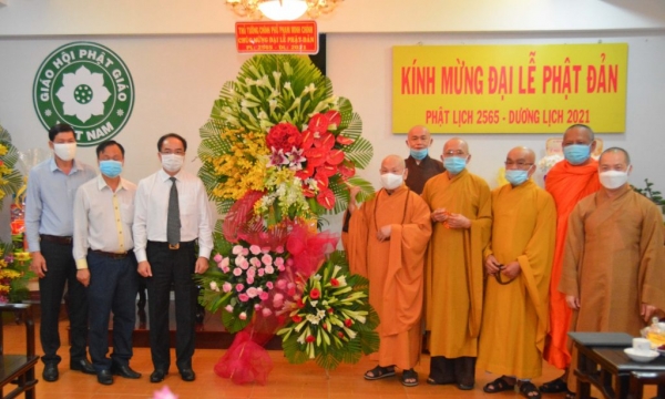 Bộ Nội vụ, Ban Tôn giáo Chính phủ thăm, chúc mừng GHPGVN nhân mùa Phật Đản PL. 2565