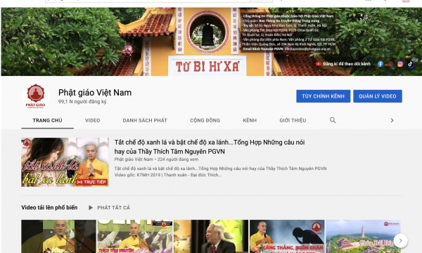 Cổng thông tin Phật giáo Việt Nam đón nút bạc từ kênh YouTube