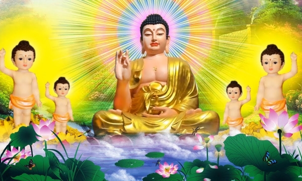 Nghe kinh thấy Phật đản sinh ở lòng