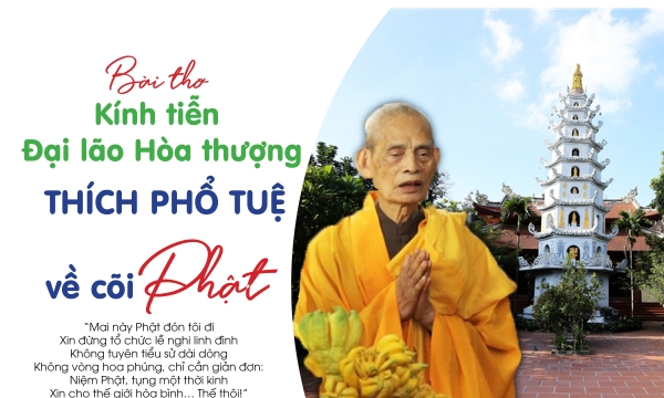 Bài thơ kính tiễn Đại lão Hòa thượng Thích Phổ Tuệ về cõi Phật