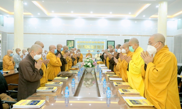 Ban Trị sự GHPG tỉnh Bình Dương thống nhất các công tác tổ chức Đại hội Đại biểu Phật giáo tỉnh nhiệm kỳ X