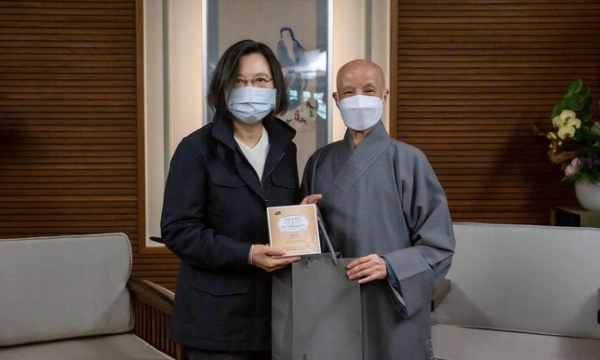 Nhà lãnh đạo Đài Loan cảm ơn Hội từ thiện Phật giáo Từ Tế tài trợ 5 triệu liều vắc-xin Covid-19