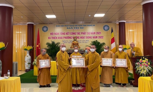 Phật giáo tỉnh Nghệ An tổng kết công tác Phật sự năm 2021