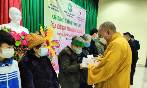 Phật giáo Tuyên Quang và Quỹ Thiện Tâm tặng 1500 suất quà tết trị giá 900 triệu đồng