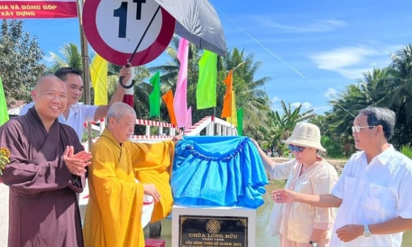 Chùa Long Bửu khánh thành cầu bê-tông số 50 chào mừng Đại hội Phật giáo tỉnh Trà Vinh