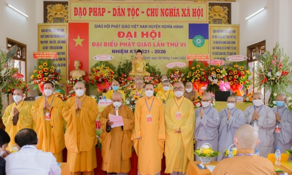 Quảng Ngãi: Thượng tọa Thích Long Trụ làm Trưởng ban Trị sự Phật giáo huyện Nghĩa Hành