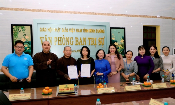 Bình Dương: Lễ ký kết phối hợp hoạt động của Ban TT-TT Phật giáo tỉnh với Hội Hữu nghị Việt Nam – Ấn Độ