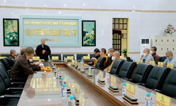 Bình Dương: Phiên họp triển khai các công tác hoạt động của Ban Giáo dục Phật giáo GHPG Việt Nam tỉnh