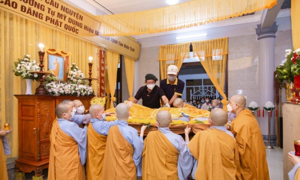 Ninh Thuận: Lễ nhập Kim quan Ni trưởng Thích Nữ Mỹ Dung, Viện chủ chùa Diệu Nghiêm