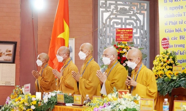 Phiên trù bị Đại hội đại biểu Phật giáo tỉnh Ninh Thuận, tại hội trường chùa Sùng Ân