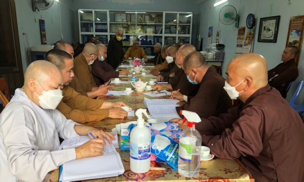 Ban Thường trực GHPGVN tỉnh Quảng Ngãi họp tổng kết Đại hội và triển khai tổ chức Đại lễ Phật đản
