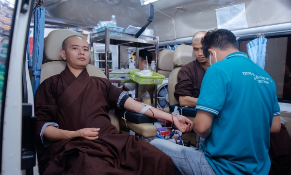 Chùa Minh Đạo tổ chức ngày hiến máu nhân đạo cứu người