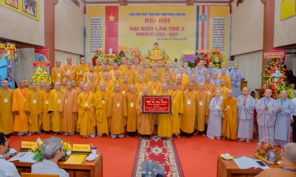 Hòa thượng Thích Minh Thiện tái nhiệm Trưởng Ban Trị sự Phật giáo Tỉnh Long An nhiệm kỳ 2022 – 2027