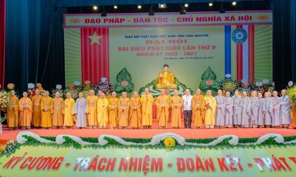 Thượng tọa Thích Nguyên Thành được tái suy cử Trưởng ban Trị sự GHPGVN tỉnh Thái Nguyên (2022-2027)
