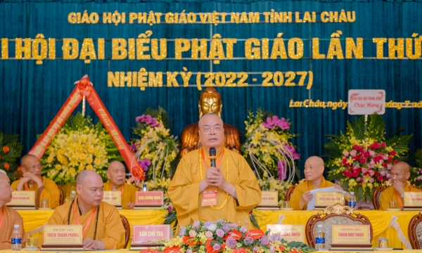 Lai Châu: Hòa thượng Thích Thanh Nhiễu tái nhiệm Trưởng Ban Trị sự Phật giáo Tỉnh nhiệm kỳ 2022 – 2027