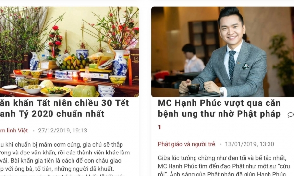 Cổng thông tin Phật giáo Việt Nam phát triển ứng dụng đọc và nghe tin Phật pháp
