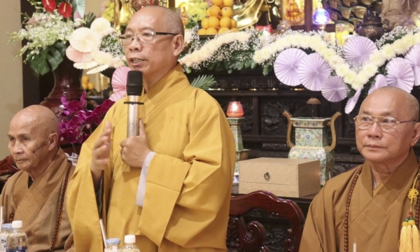 Bình Chánh: Ban Trị Sự GHPGVN huyện Bình Chánh ra mắt Ban Nghi lễ Phật giáo - chuẩn y nhân sự.