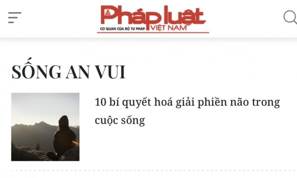 Báo Pháp luật Việt Nam online ra tiểu mục “Sống An vui”