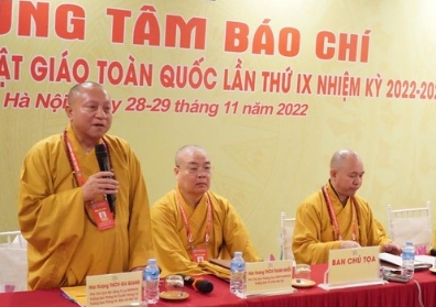 Họp báo về kết quả thành công của Đại hội đại biểu Phật giáo toàn quốc lần thứ IX