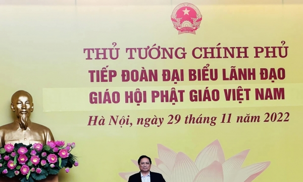 Thủ tướng Chính phủ tiếp Đoàn đại biểu Giáo hội Phật giáo Việt Nam