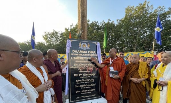 Ấn Độ: Lễ đặt đá xây dựng Học viện Phật giáo Quốc tế Dhamma Dīpa