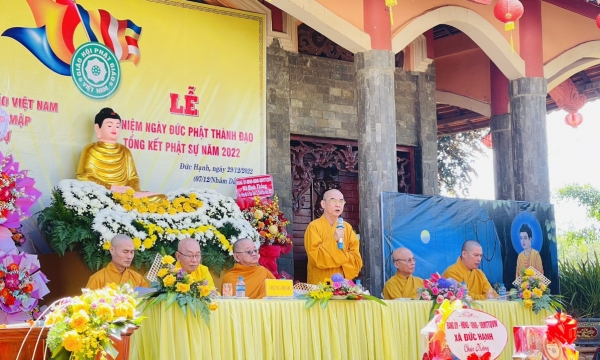 Bình Phước: Ban Trị sự Phật giáo huyện Bù Gia Mập trang nghiêm tổ chức lễ Phật Thành Đạo