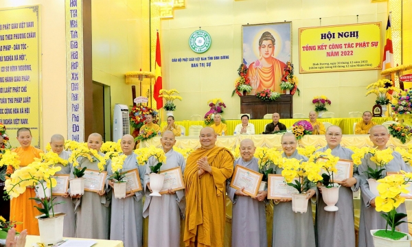 Phân ban Ni giới tỉnh Bình Dương Tổng kết Công tác Phật sự năm 2022